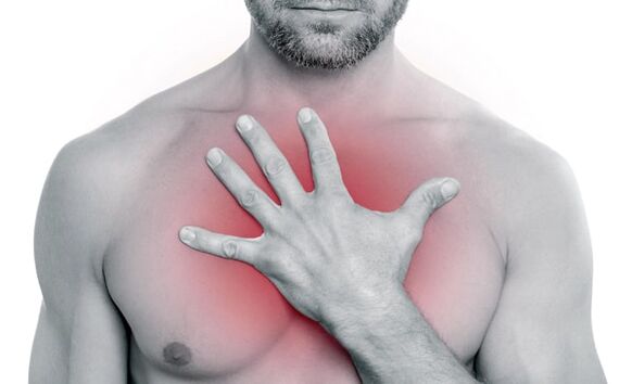 Brustschmerzen an der thoracescher Osteochondrose